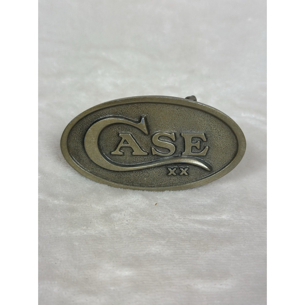 Case XX Knife Belt Buckle Brass One Piece Construction Dimensions 3.25" x 1.75"